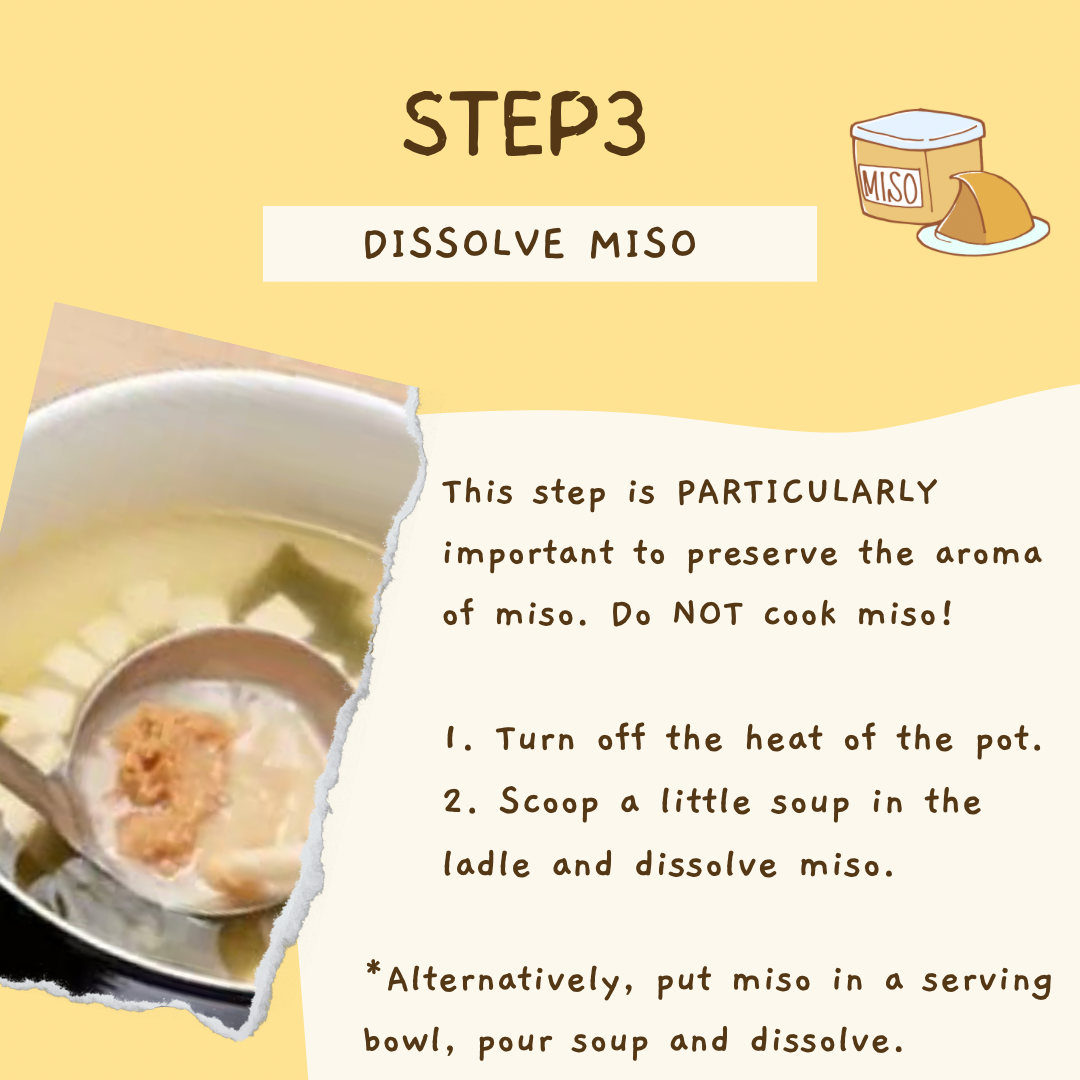 How to make miso soup step 3